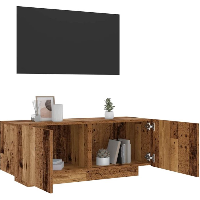 Mueble de tv madera de ingeniería envejecida 100x35x40 cm vidaxl