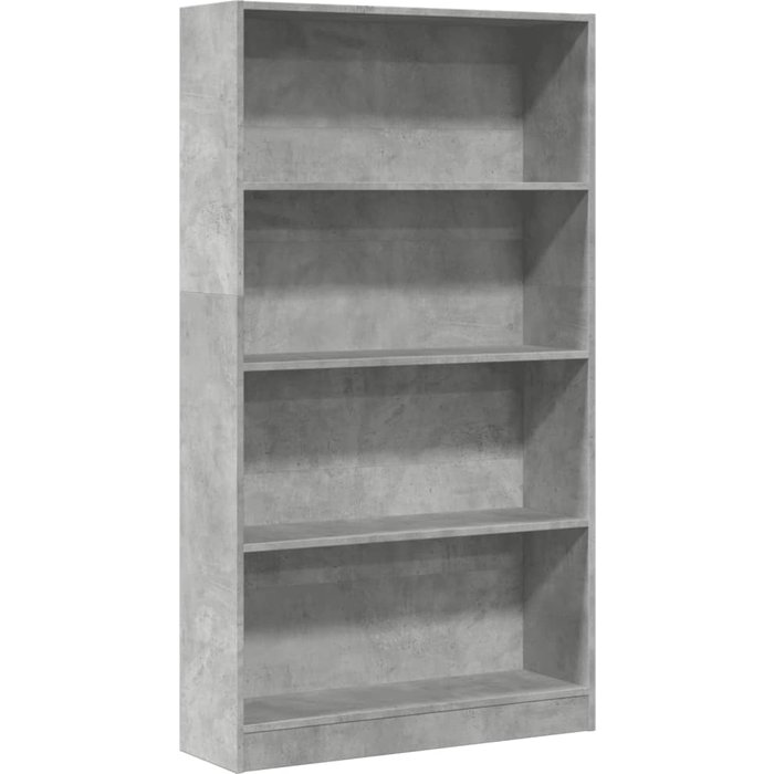 Estantería de madera de ingeniería gris hormigón 80x24x143 cm – comfortxl
