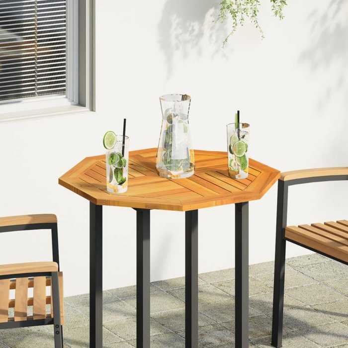 Tablero de mesa octogonal madera maciza de acacia 70x70x2 cm - comfortxl