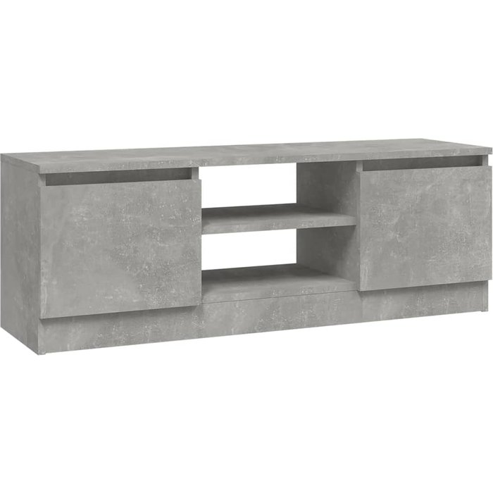 Mueble de tv gris hormigón con puerta 102x30x36 cm - comfortxl