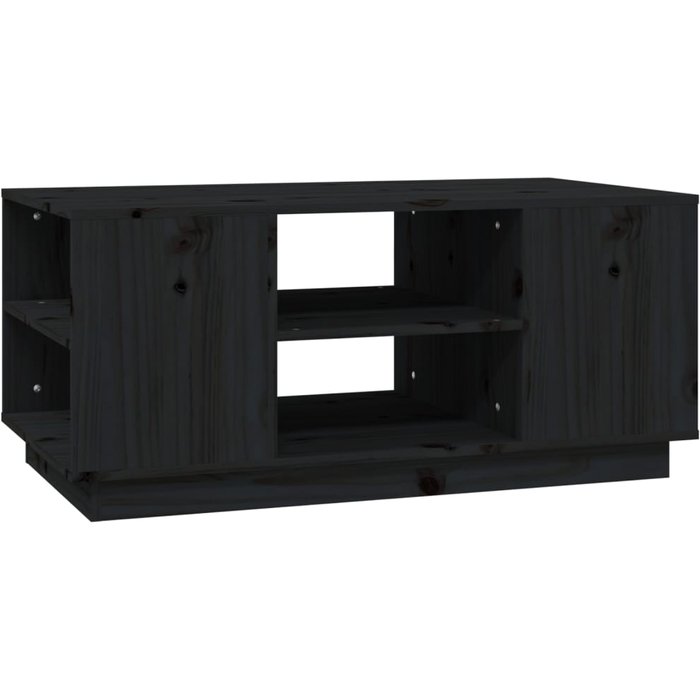 Mesa de centro de madera maciza de pino negro 90x49x40,5 cm - comfortxl