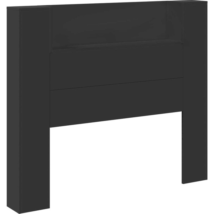Cabecero cama - mueble cabecero negro 120 x 16,5 x 103,5 cm madera de ingeniería