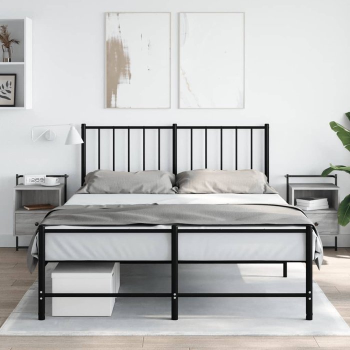 Mesita de noche de pared sonoma grey, 2 piezas, 40x30x61 cm