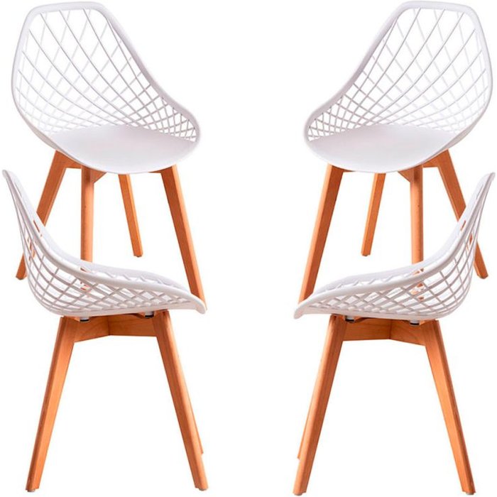 Regalos miguel - packs sillas comedor - pack 4 sillas deli - blanco