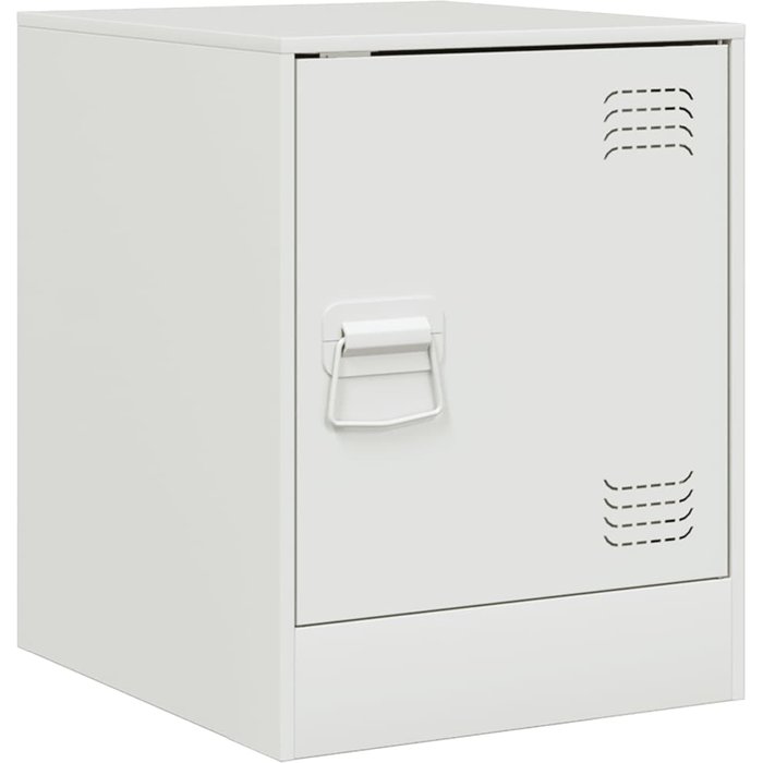 Mesita de noche | mesilla de noche acero blanco 34,5x39x44 cm cfw92554