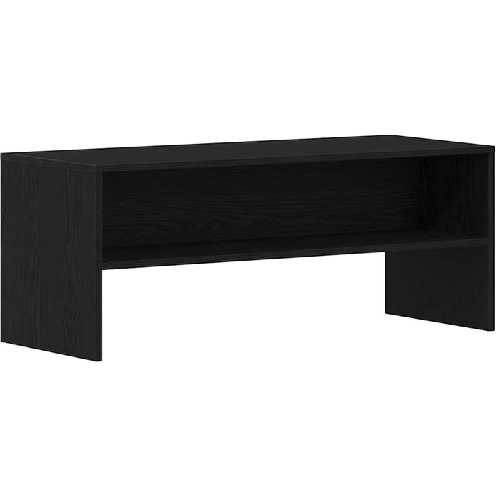 Mueble de tv de contrachapado de roble negro 100x40x40 cm - comfortxl