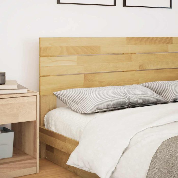 Cabecero de cama 135 cm madera maciza roble - comfortxl