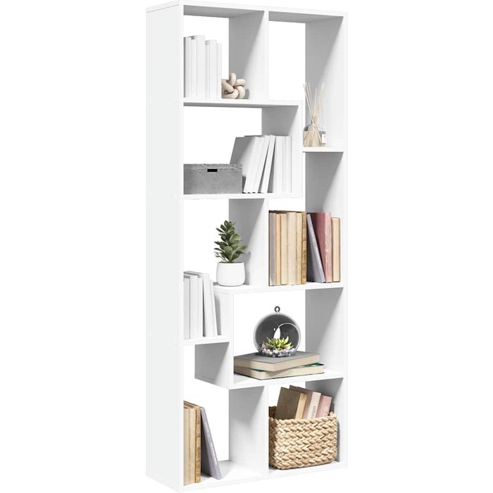 Estantería divisoria de ambientes blanca de 67x25x161,5 cm - pangivo