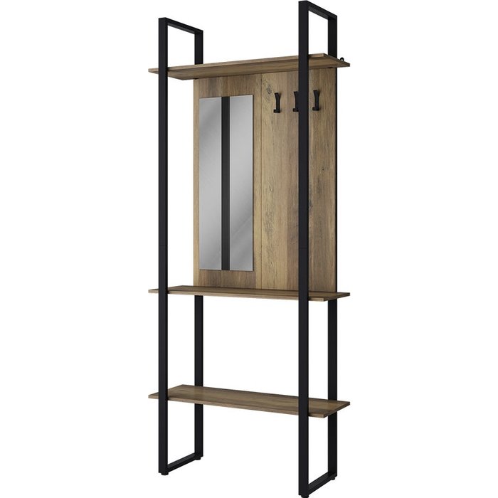 Vicco armario livi, antracita, 90 x 215 cm con gancho y espejo