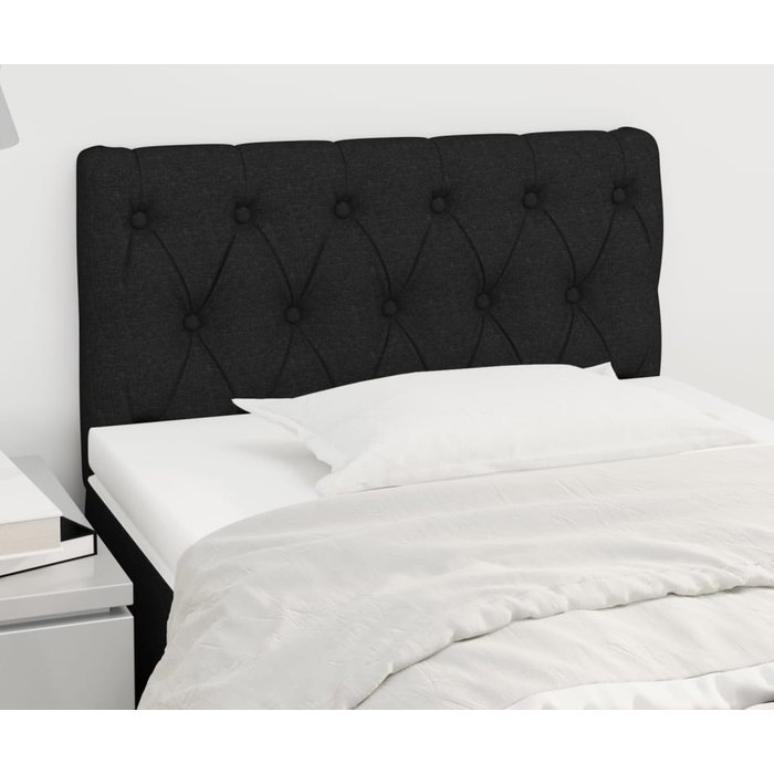 Cabecero de tela negro 80x7x78/88 cm - comfortxl