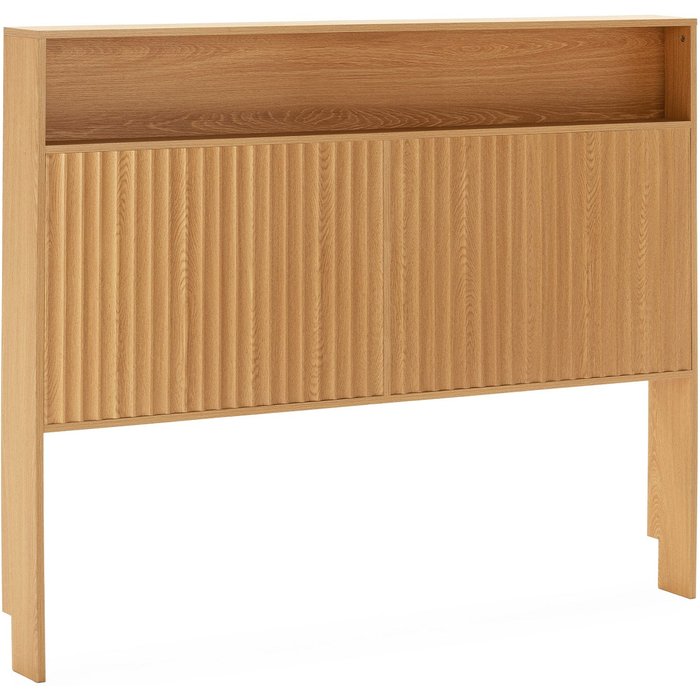 Cabecero de cama lluvia 165 cm con almacenamiento color roble