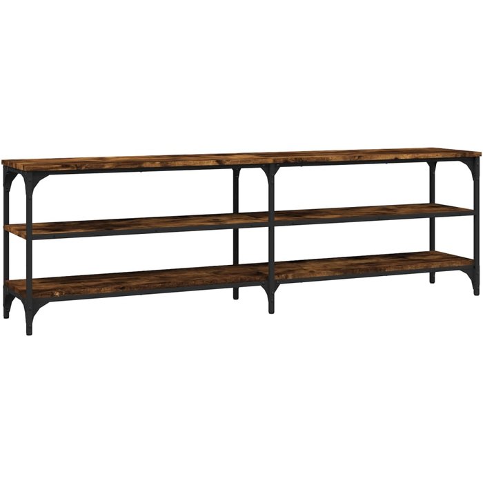 Mueble tv roble ahumado 160x30x50 cm madera contrachapada