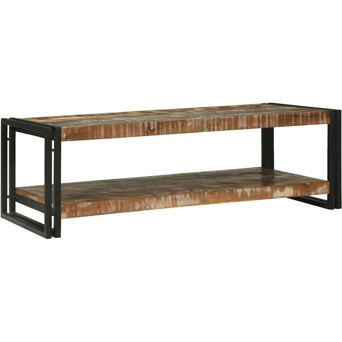 Mesa de café multicolor madera sólida recuperada