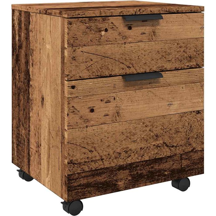 Archivador ruedas madera contrachapada madera vieja 45x38x54 cm