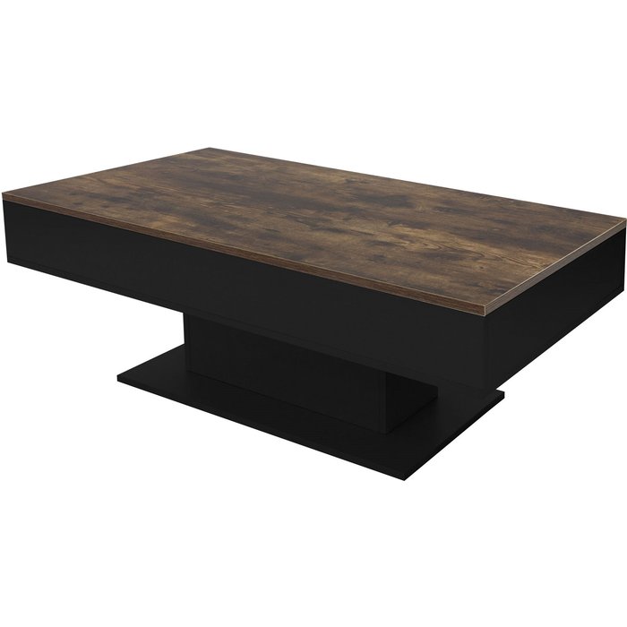 Mesa de centro con 2 compartimentos de almacenaje mesa de salón mesa auxiliar ne