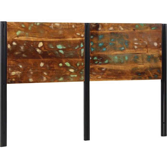 Cabecero 160 cm madera maciza reciclada y hierro vidaxl