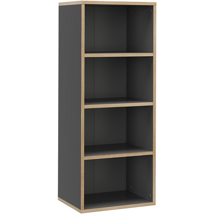Vicco librería tetrix, antracita, 40 x 100 cm con 4 compartimentos