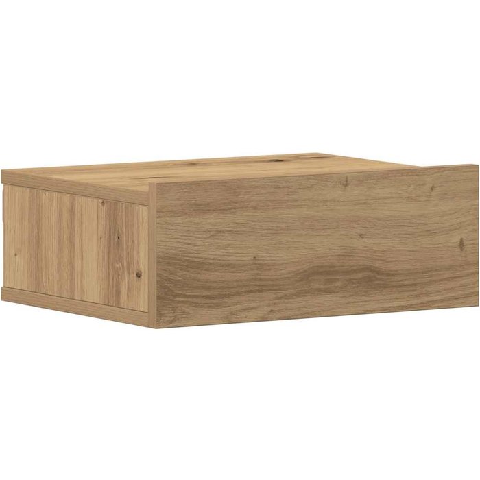 Mesita de noche flotante madera roble artesanal 40x32x15 cm - comfortxl