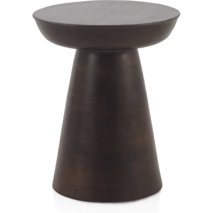 Mesa auxiliar de madera en color nogal