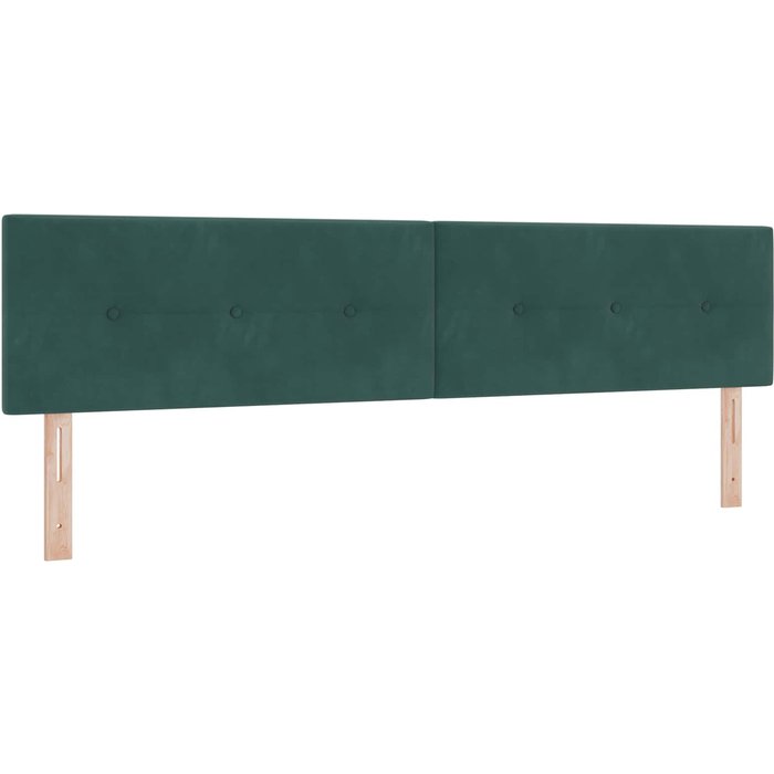 Cabecero cama - mueble cabecero led con tiras led manual verde 200 cm terciopelo