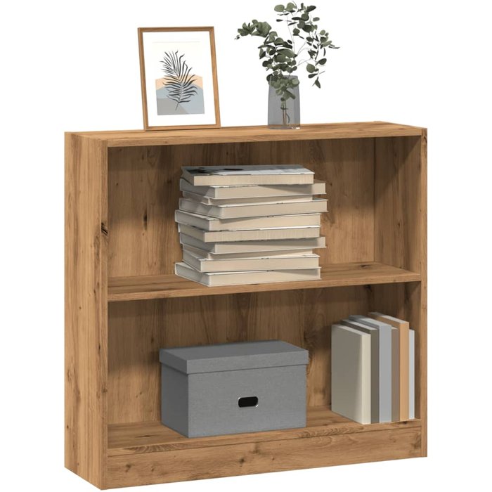 Librería artesanal de roble 80x24x76 cm de madera contrachapada