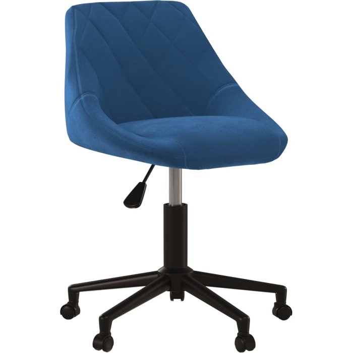 Silla de comedor giratoria de terciopelo azul vidaxl