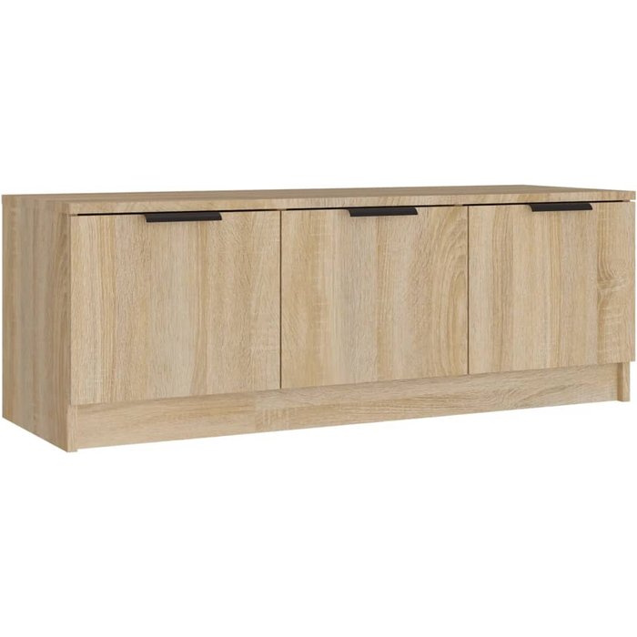Mueble de tv de contrachapado de roble sonoma 102x35x36,5 cm - comfortxl
