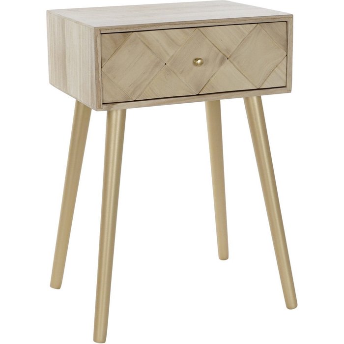 Mesita auxiliar paulownia pino 45x34x67 natural