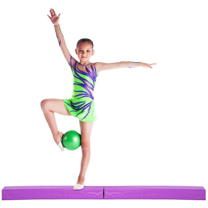 Barra de equilibrio 117cm gimnasia pu entrenamiento fitness ejercicio morada