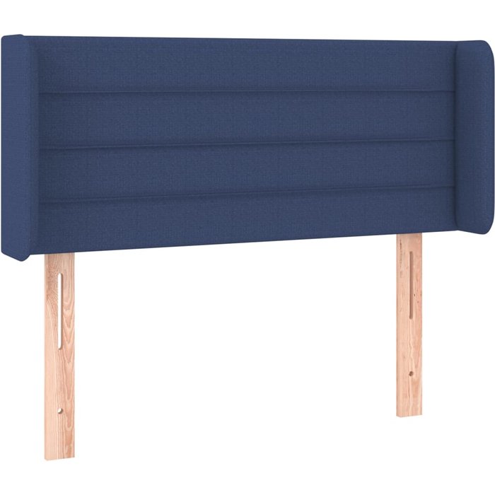 Cabecero cama - mueble cabecero de tela azul 83x16x78/88 cm