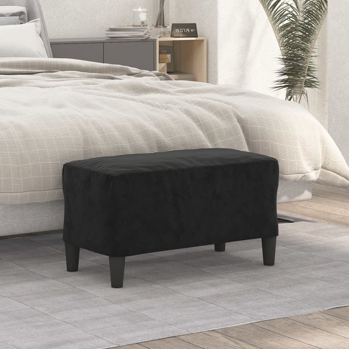 Banco interior | banco de terciopelo negro 70x35x41 cm cfw65917