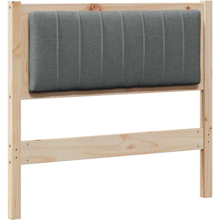 Cabecero cama - mueble cabecero tapizado marrón 90 cm madera de pino macizo
