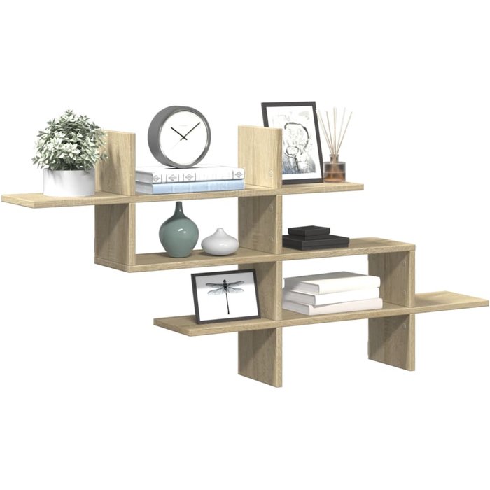 Maison exclusive - estante pared madera ingeniería roble sonoma 124,5x18x60,5 cm