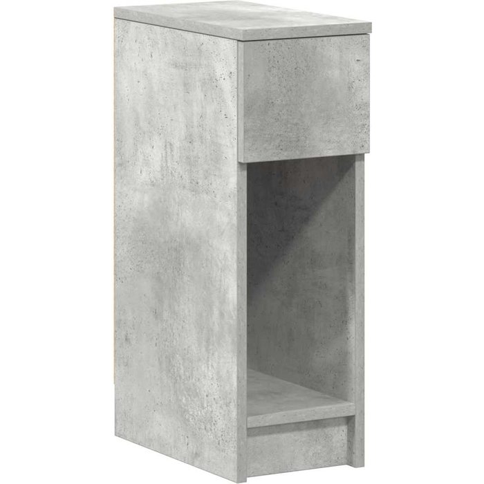 Mesilla de noche con cajón gris hormigón 20x36x60 cm - comfortxl