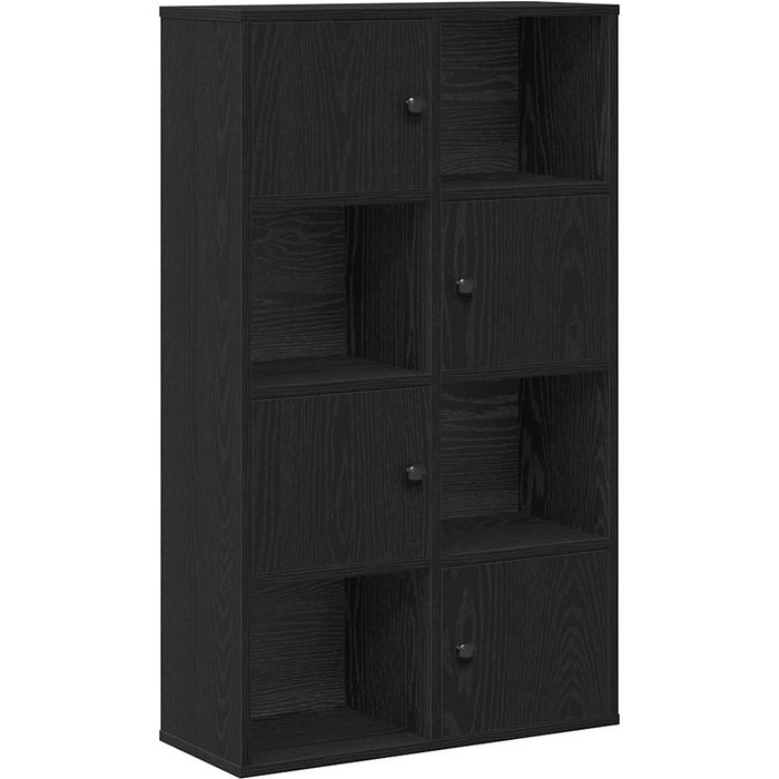 Estantería de madera de ingeniería roble negro 60x24x101,5 cm – comfortxl