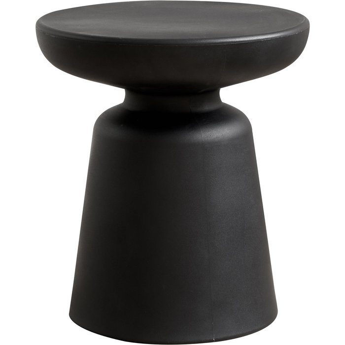 Mesa auxiliar/consola redonda 44 x 40 cm de diámetro plástico negro 03_0010832