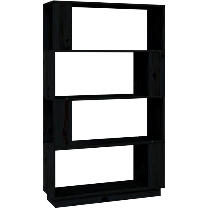Estantería/divisor de espacios madera pino negro 80x25x132 cm – comfortxl