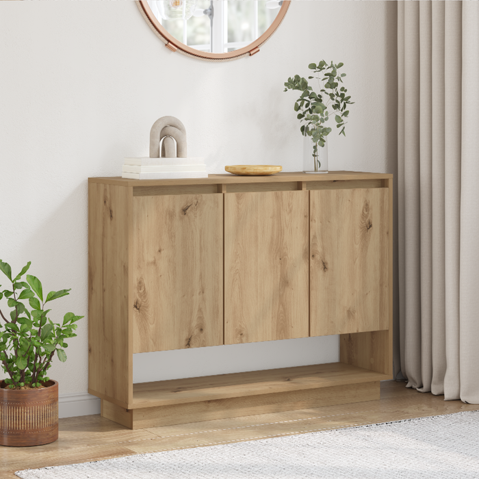 Maison exclusive - aparador roble artesanal 97 x 29 x 75 cm madera de ingeniería
