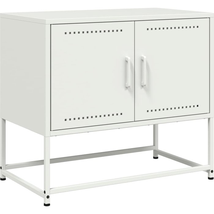 Mueble para tv de acero blanco 68,5x39x60,5 cm - comfortxl