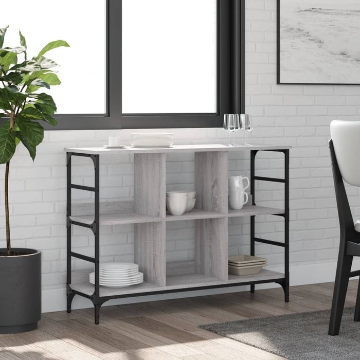 Aparador gris sonoma 102x32x73,5 cm madera contrachapada