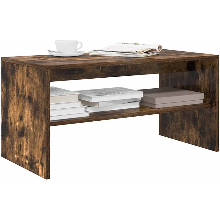 Mueble de tv de roble ahumado 80x40x40 cm madera de ingeniería