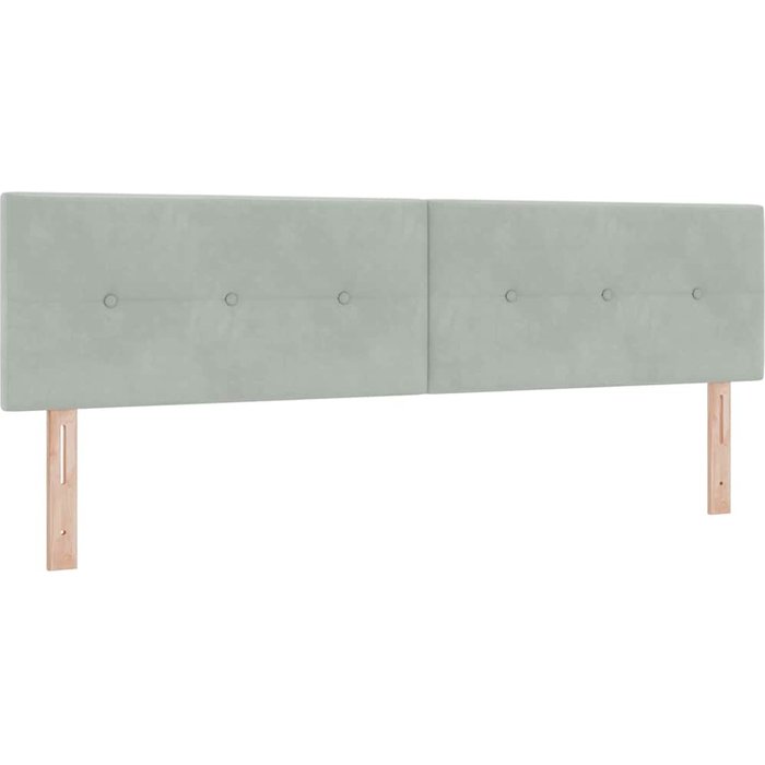 Cabecero cama - mueble cabecero gris claro 180 cm terciopelo