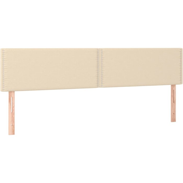 Cabeceros 2 unidades de tela color crema 90x5x78/88 cm - comfortxl