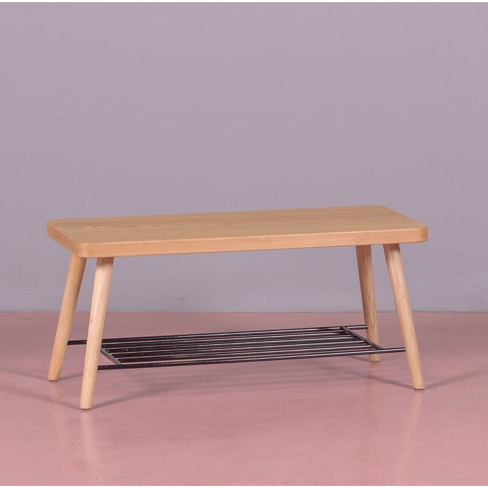 Banco rústico en madera natural de haya - bristol - nest dream - haya natural