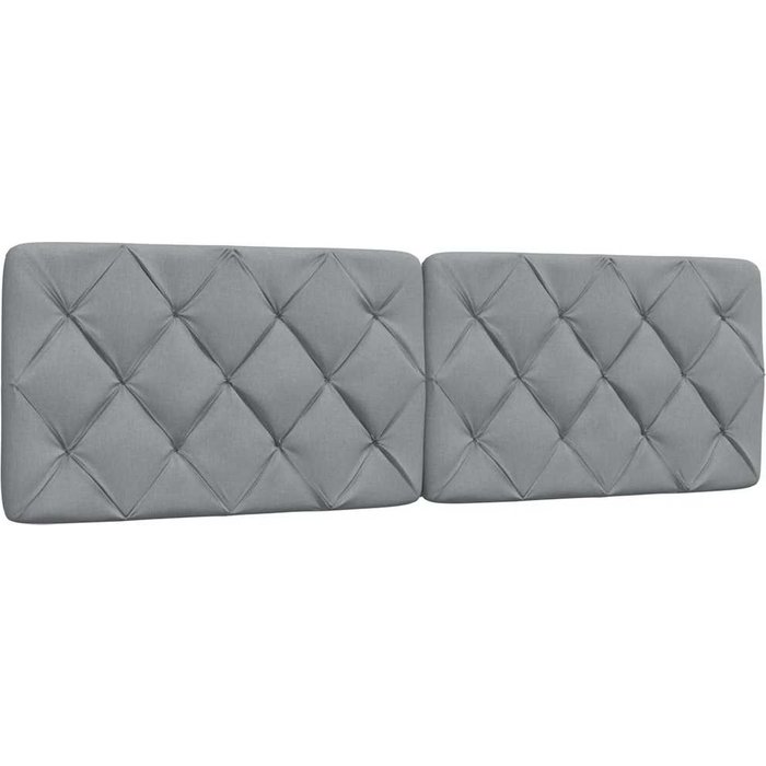 Cabecero de cama acolchado tela gris claro 160 cm vidaxl