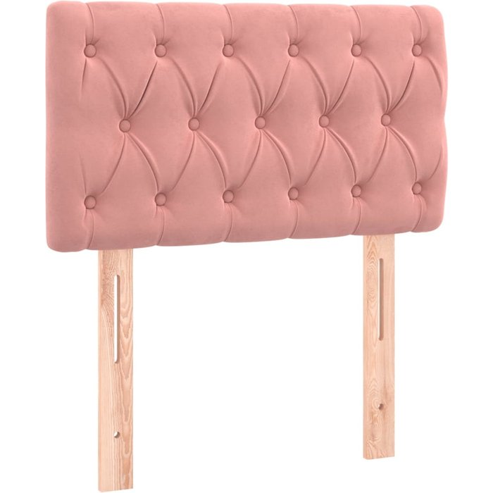 Cabecero cama - mueble cabecero de terciopelo rosa 80x7x78/88 cm