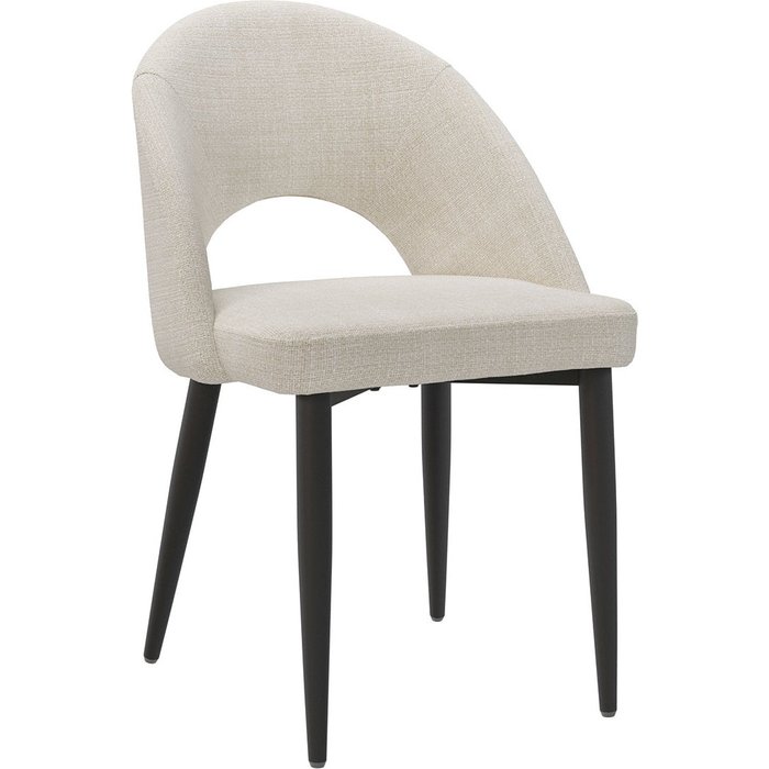 Silla kalani de estilo clásico tapizada beige