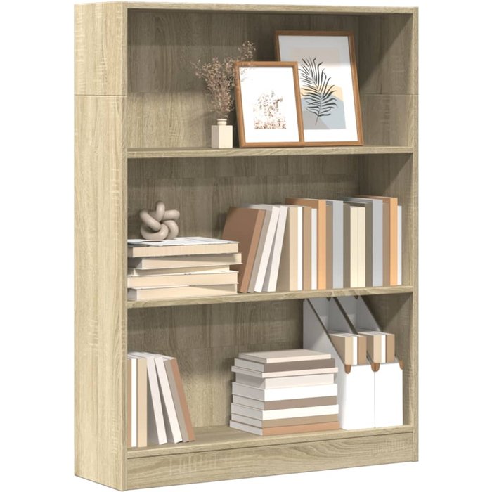 Librería roble sonoma 80x24x109 cm madera contrachapada