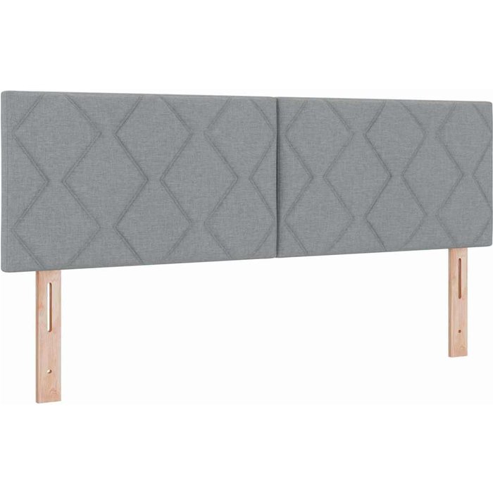 Cabecera led diseño bloques de diamante gris claro 160 cm tela