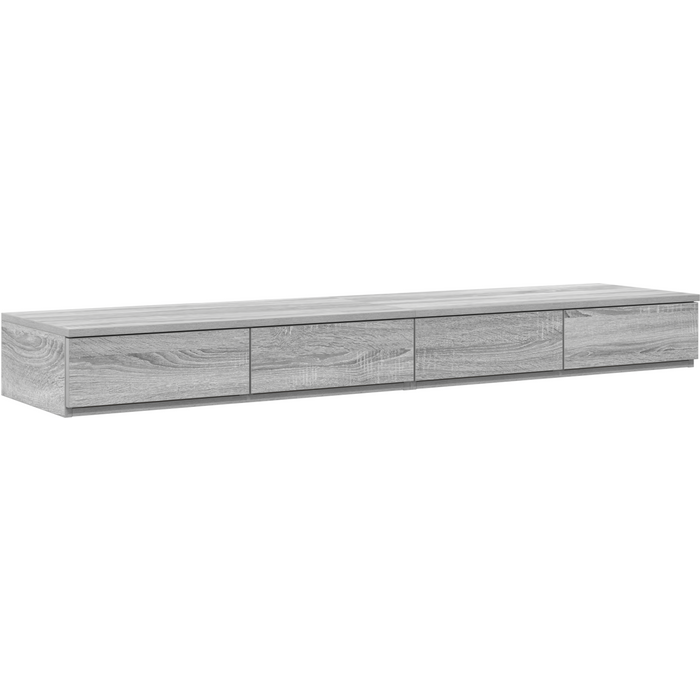 Cajones de cama madera ingeniería gris sonoma 135x36,5x16,5 cm cfw58808